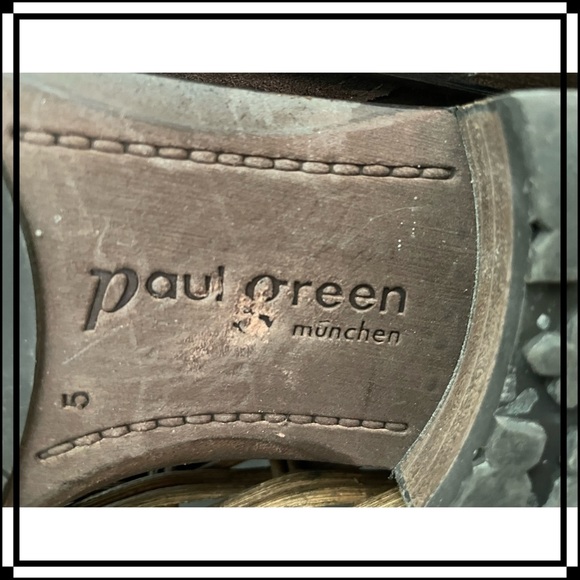 Paul Green Leather & Suede distressed Motorcycle Boots in BrownUK 5,US 7.5 - Picture 9 of 9